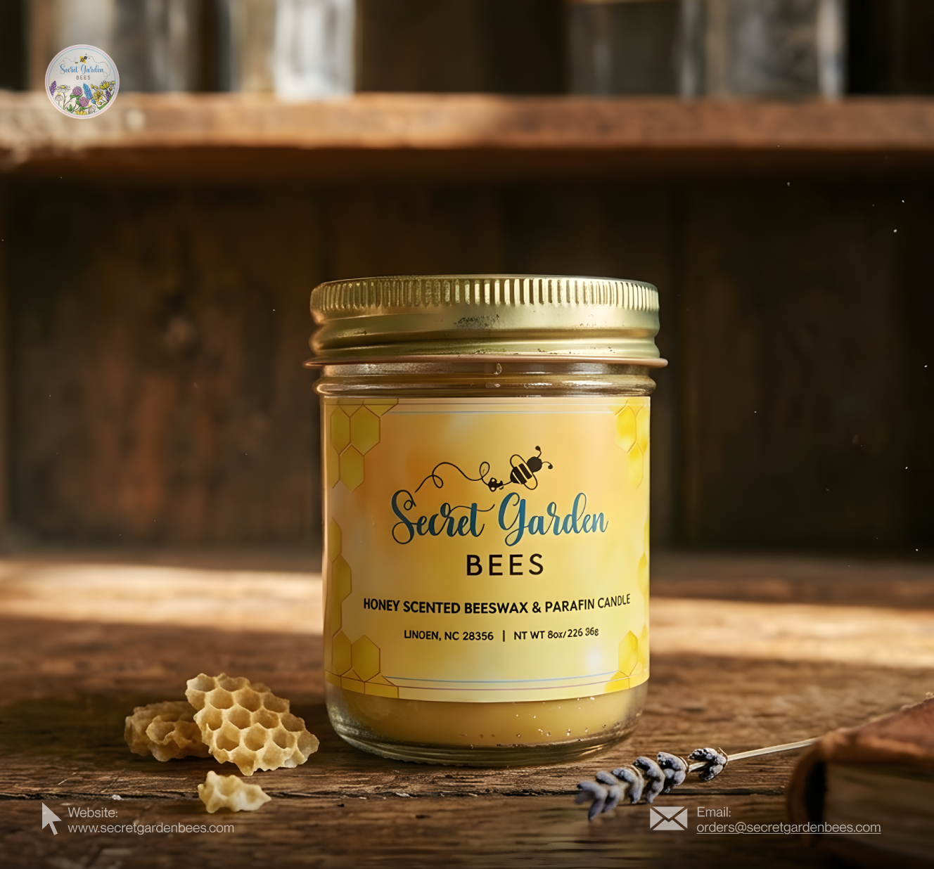 Honey-Scented Farmhouse Candle | Beeswax Blend