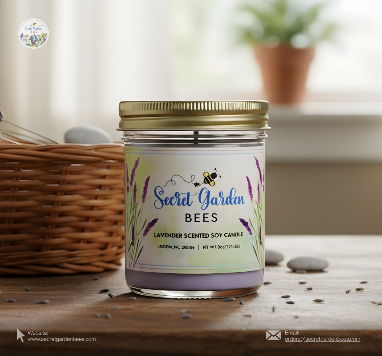 Lavender Farmhouse Candle | Clean-Burning Soy Wax