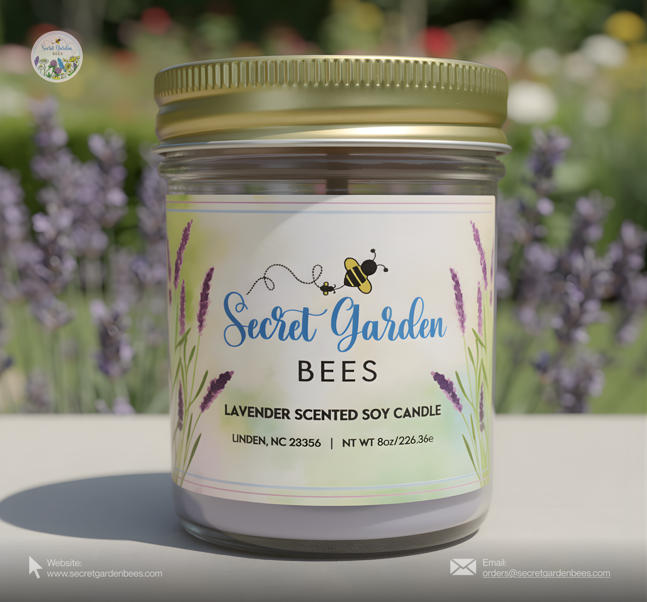 Lavender Farmhouse Candle | Clean-Burning Soy Wax