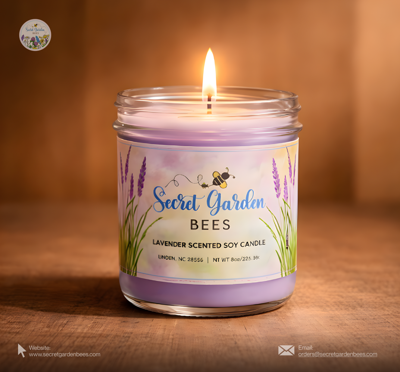 Lavender Farmhouse Candle | Clean-Burning Soy Wax