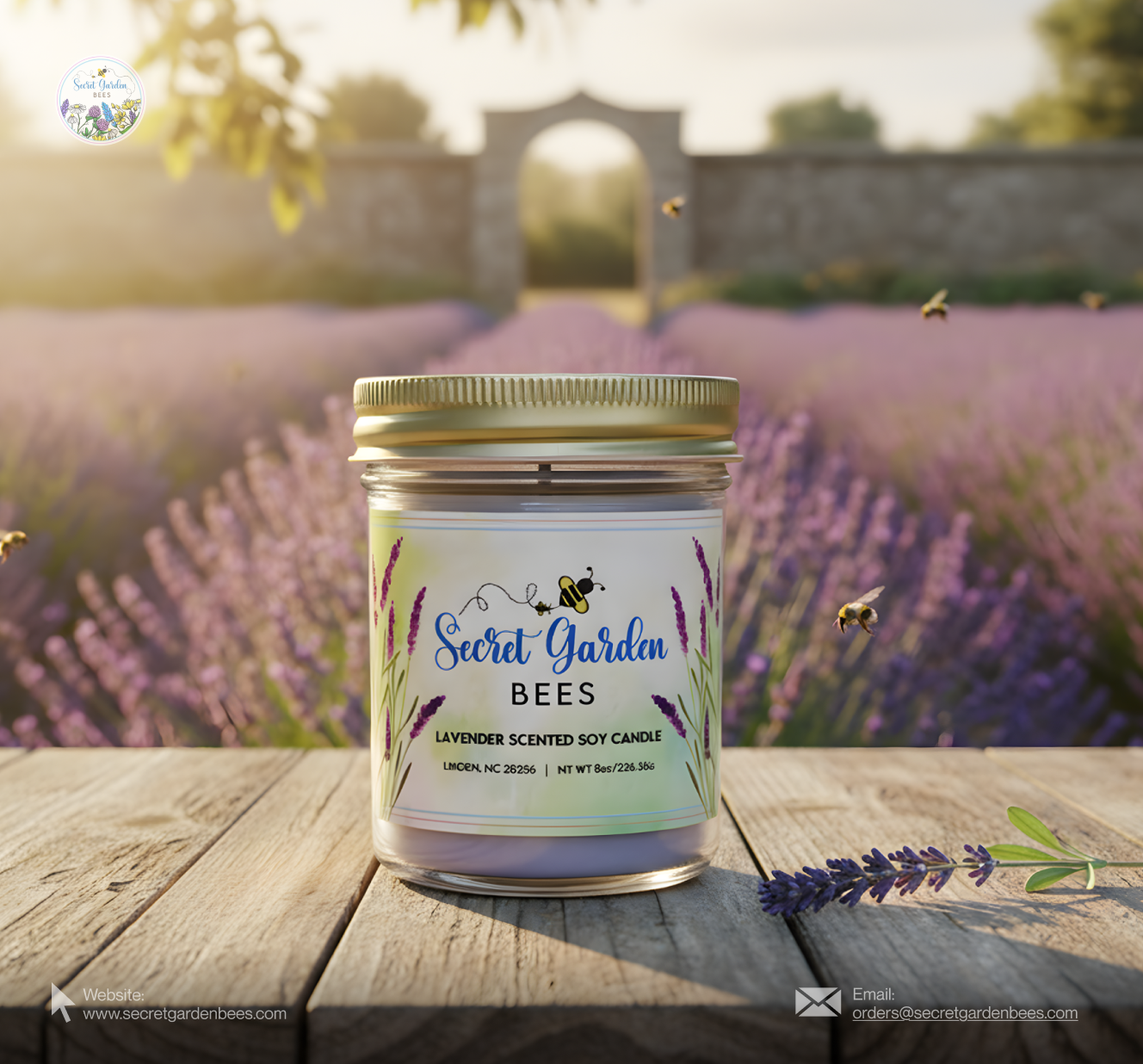 Lavender Farmhouse Candle | Clean-Burning Soy Wax