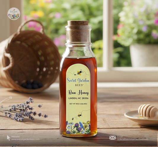 Raw Clover Honey | 8 oz Glass Bottle