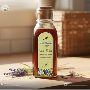 Raw Wildflower Honey | 8 oz Glass Bottle