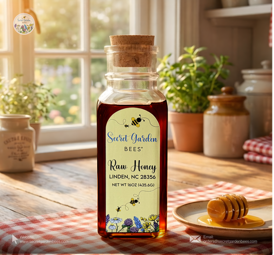Raw Clover Honey | 16 oz Glass "Heritage" Bottle
