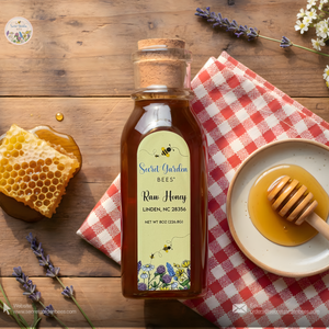 Raw Wildflower Honey | 8 oz Glass Bottle