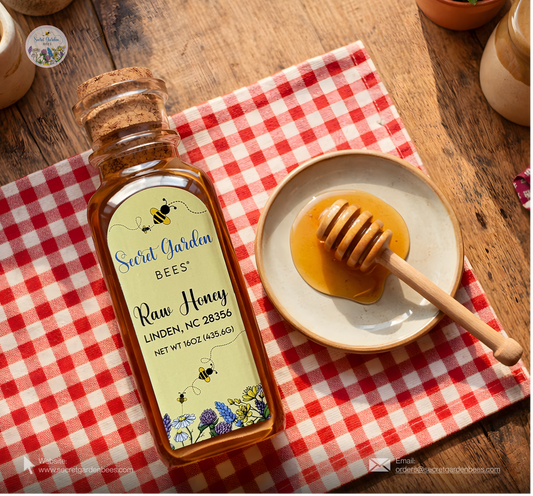 Raw Clover Honey | 16 oz Glass "Heritage" Bottle