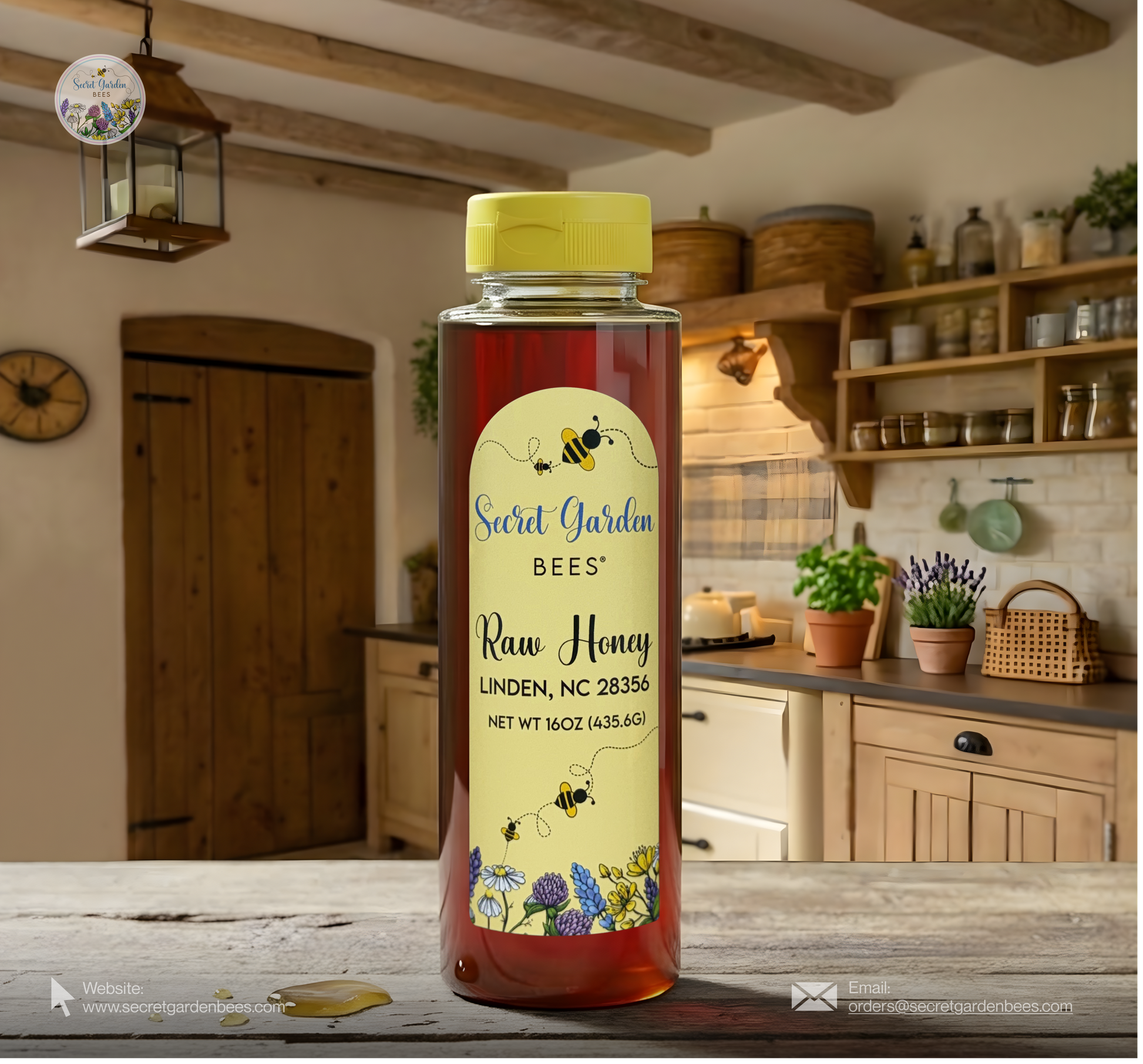 Raw Clover Honey | 16 oz "Easy-Pour" Squeeze Bottle