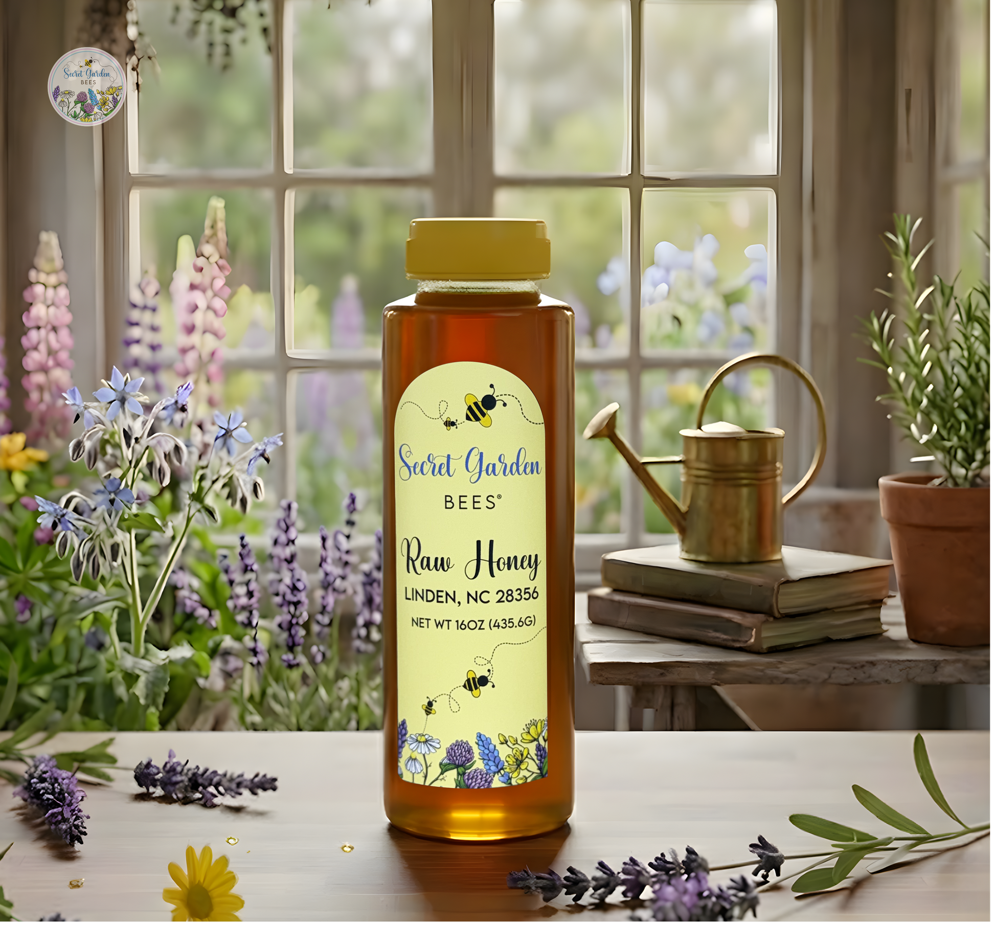 Raw Wildflower Honey | 16 oz "Everyday" Squeeze Bottle