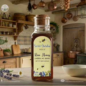 Raw Clover Honey | 16 oz Glass "Heritage" Bottle