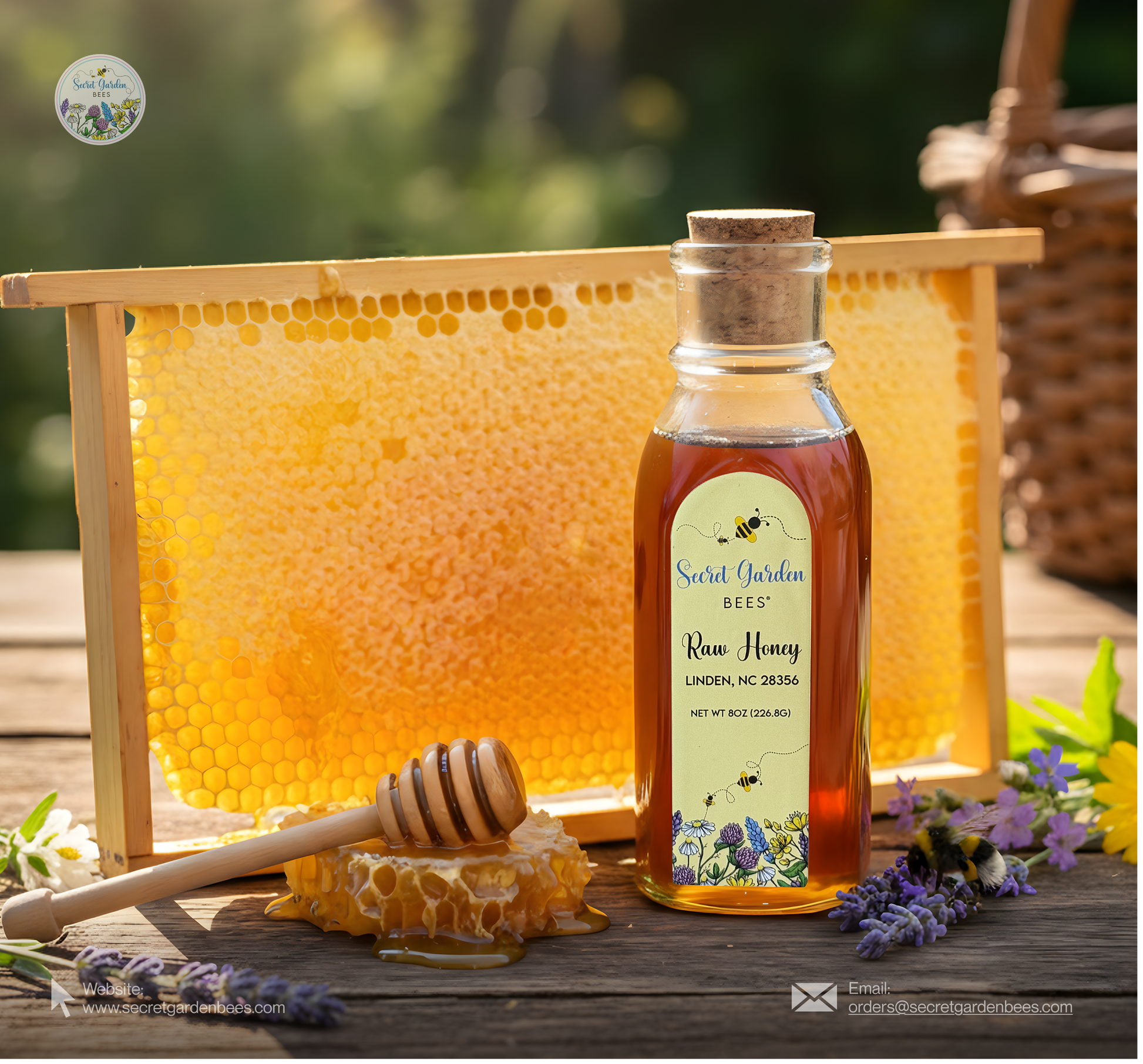 Raw Clover Honey | 8 oz Glass Bottle