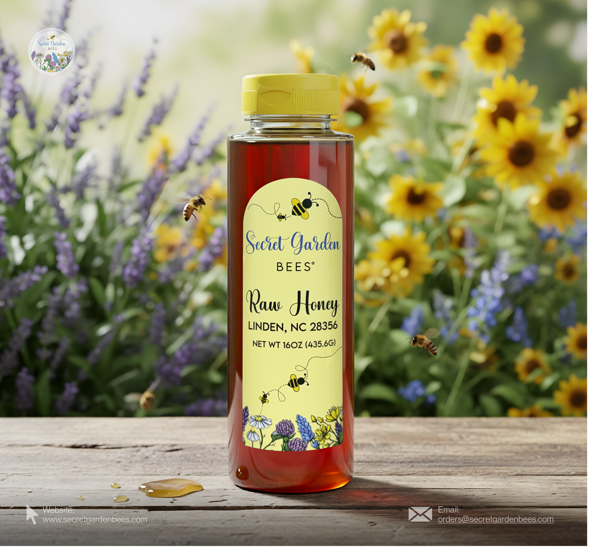 Raw Clover Honey | 16 oz "Easy-Pour" Squeeze Bottle