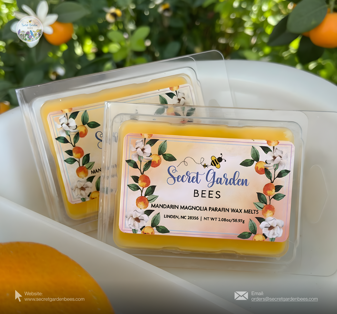 Mandarin Magnolia Wax Melts | Signature Citrus & Bloom