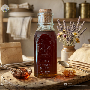 Raw Wildflower Honey | 8 oz Glass Bottle