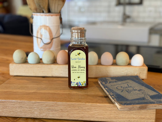 16 OZ RAW WILDFLOWER HONEY - GLASS BOTTLE **SHIPPING NOT AVAILABLE**MUST PICK UP AT FARM STORE!