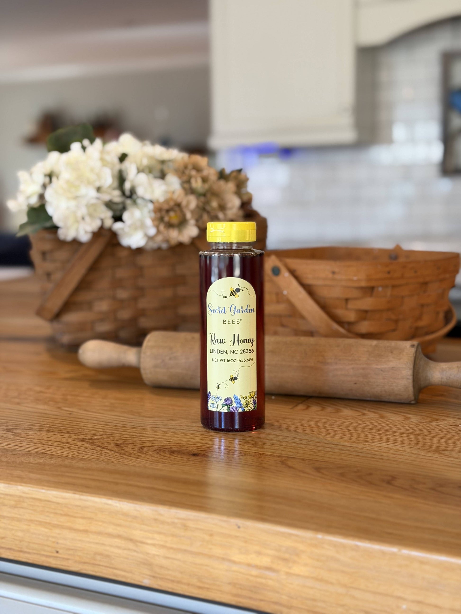 RAW WILDFLOWER  HONEY - 16 OZ SQUEEZE BOTTLE - SHIPPED TO YOU